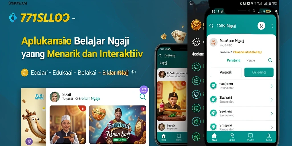 Tampilan antarmuka pengguna aplikasi Belajar Ngaji yang menarik.