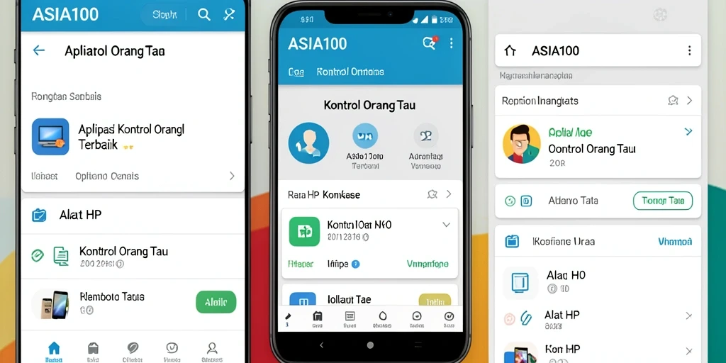 Antarmuka pengguna ASIA100 untuk kontrol orang tua yang efektif.