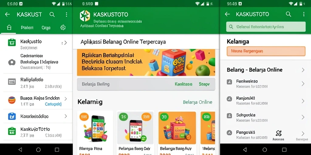 Tampilan antarmuka aplikasi KASKUSTOTO yang user-friendly.