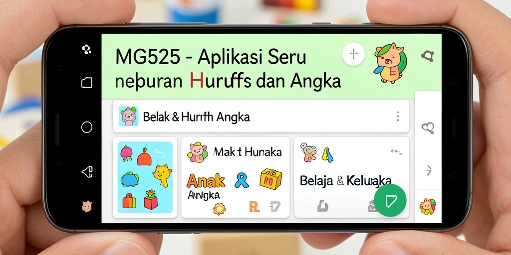 Tampilan antarmuka aplikasi belajar huruf dan angka yang menarik.