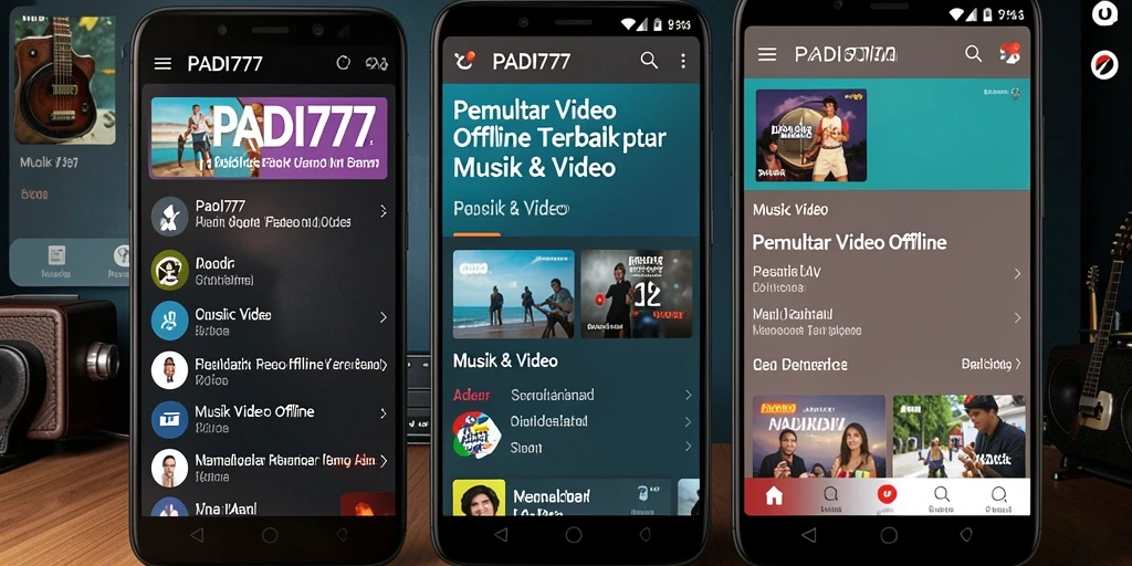 Antarmuka PADI777 menampilkan fungsi Pemutar Video Offline yang menarik.
