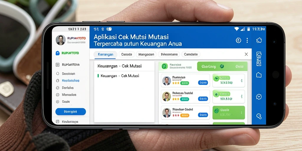 Antarmuka RUPIAHTOTO yang menampilkan fitur Cek Mutasi.