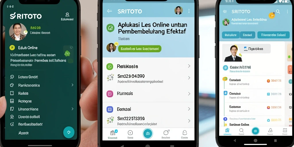 Tampilan antarmuka aplikasi SRITOTO yang memudahkan belajar online.