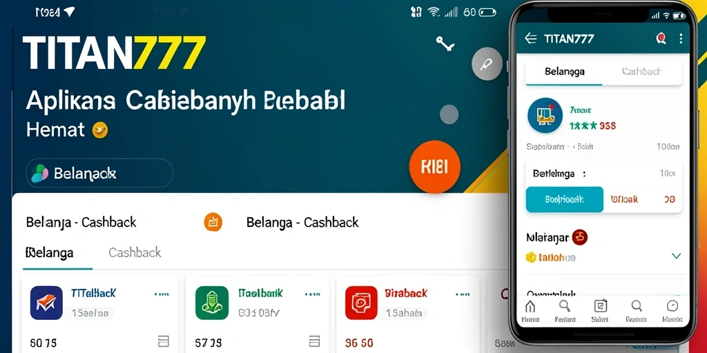 Antarmuka aplikasi TITAN777 menampilkan penawaran cashback yang menarik.