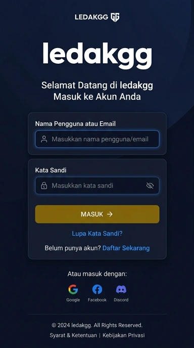 Masuk Akun di ledakgg untuk Pengguna Android